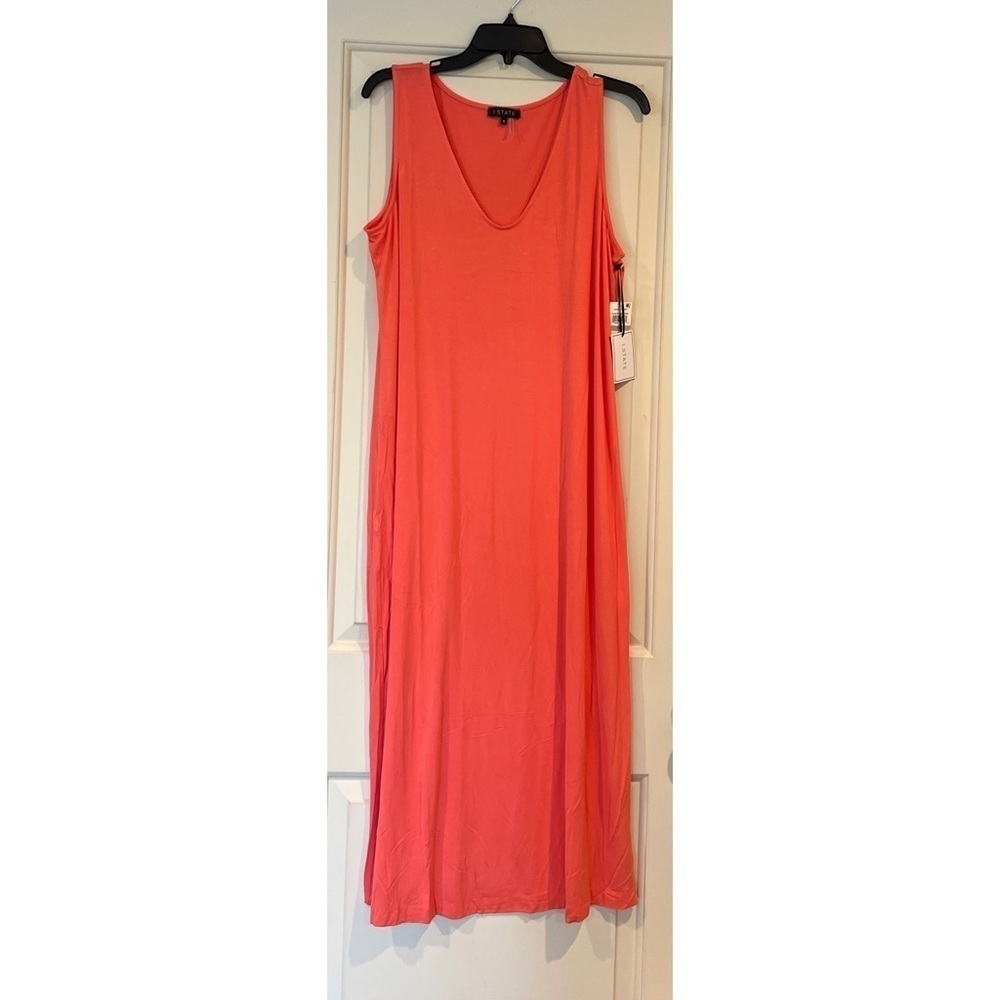 1 STATE ORANGE CORAL SLEEVELESS MAXI DRESS - SIZE 1X